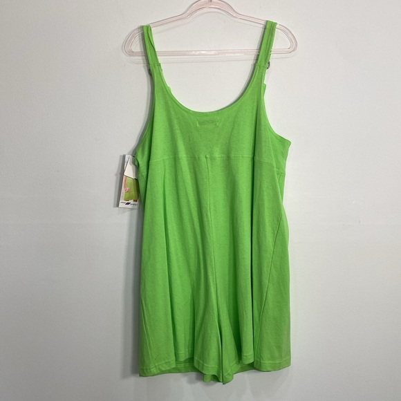 Vintage 90's Romper Cotton Women's XL Green Made in USA - Picture 5 of 10